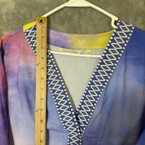 Soft Surroundings Maxi Kaftan Cover Up Dress L/XL Caftan Colorful Beachy Boho